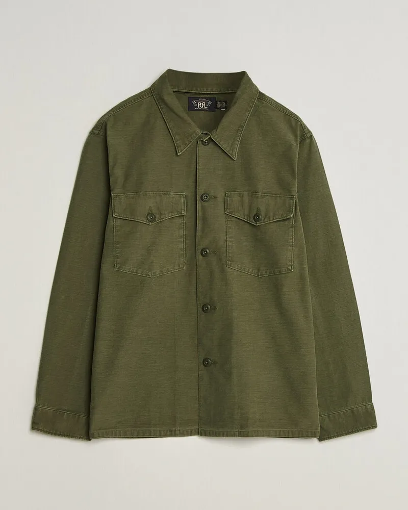 RRL Regiment Overshirt Olive Grün