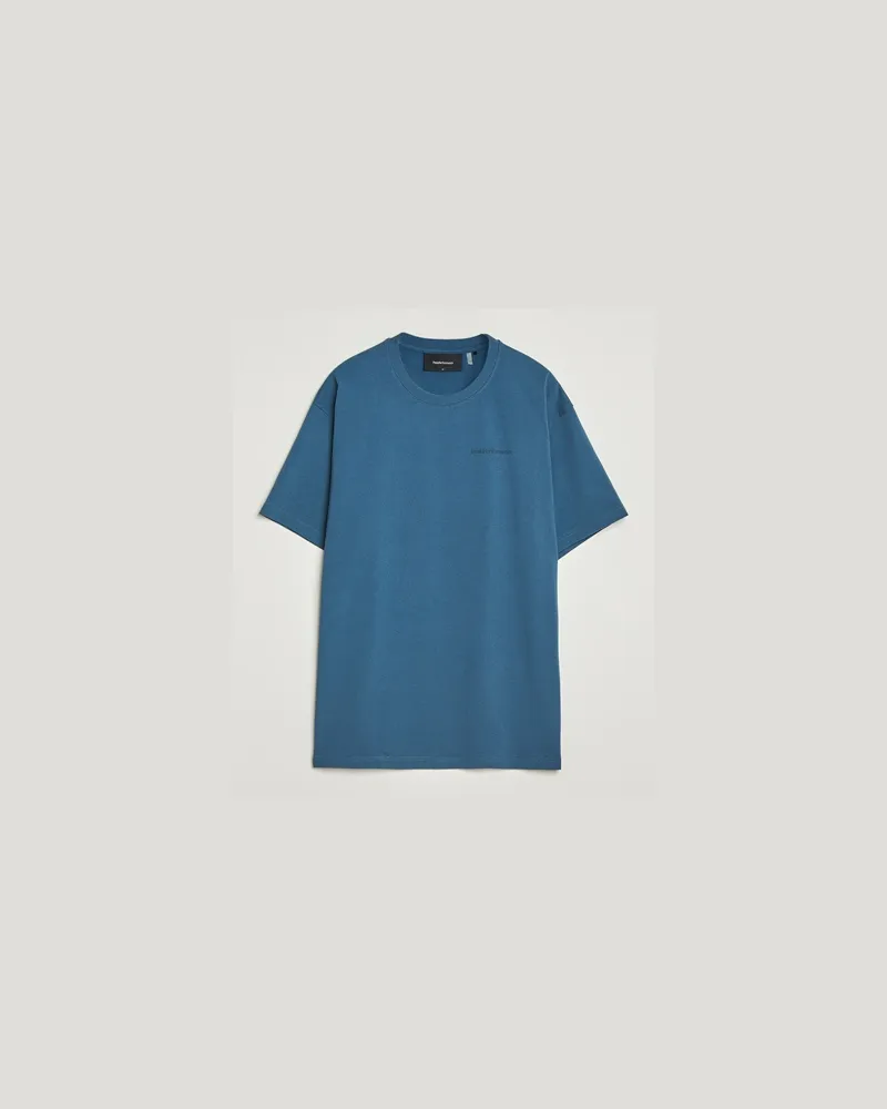 Peak Performance Graphic Crew Neck T-Shirt Mountain Lake Blau