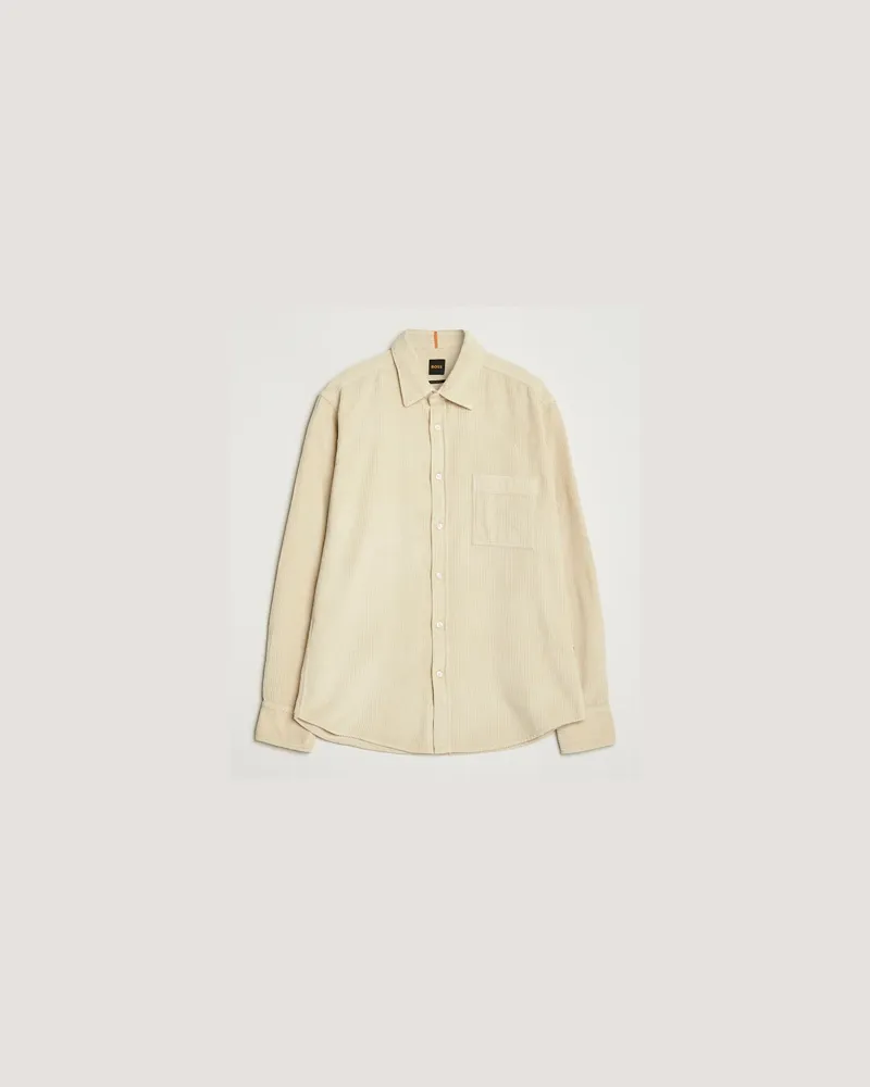 HUGO BOSS Relegant Corduroy Shirt Light Beige Beige
