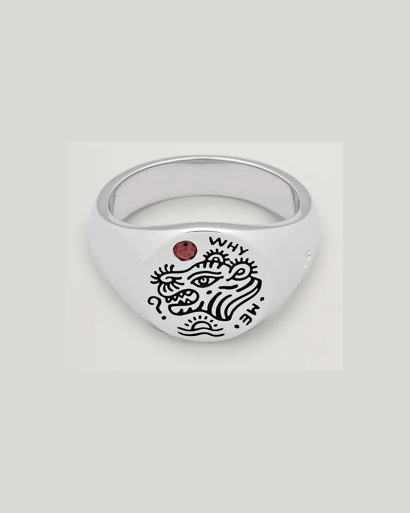 Tom Wood Why Me Ring Silver Silber