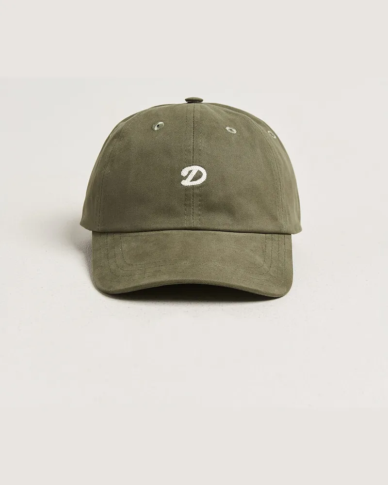 Drake's Chainstitched "D" Cap Green Grün