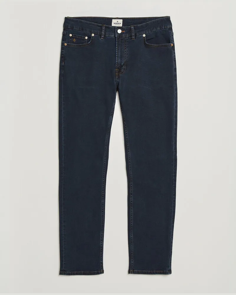 Morris Steve Satin Jeans Rinse Wash Blau
