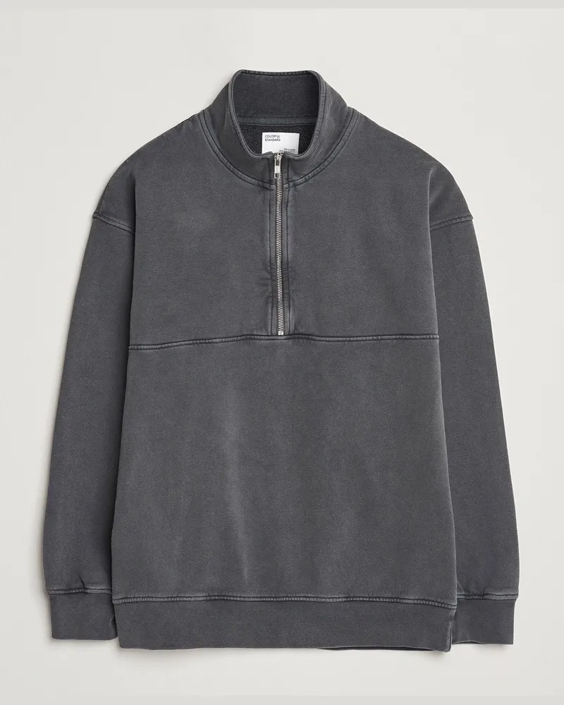 COLORFUL STANDARD Classic Organic Half-Zip Faded Black Schwarz