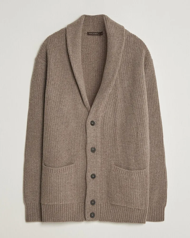 Oscar Jacobson Roland Wool Cardigan Beige Beige