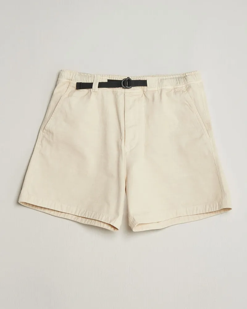 Stone Island Marina Organic Slub Cotton Shorts Ivory Weiß