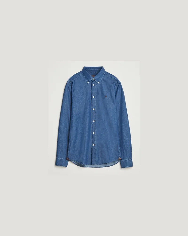 Morris Light Denim Shirt Blue Blau