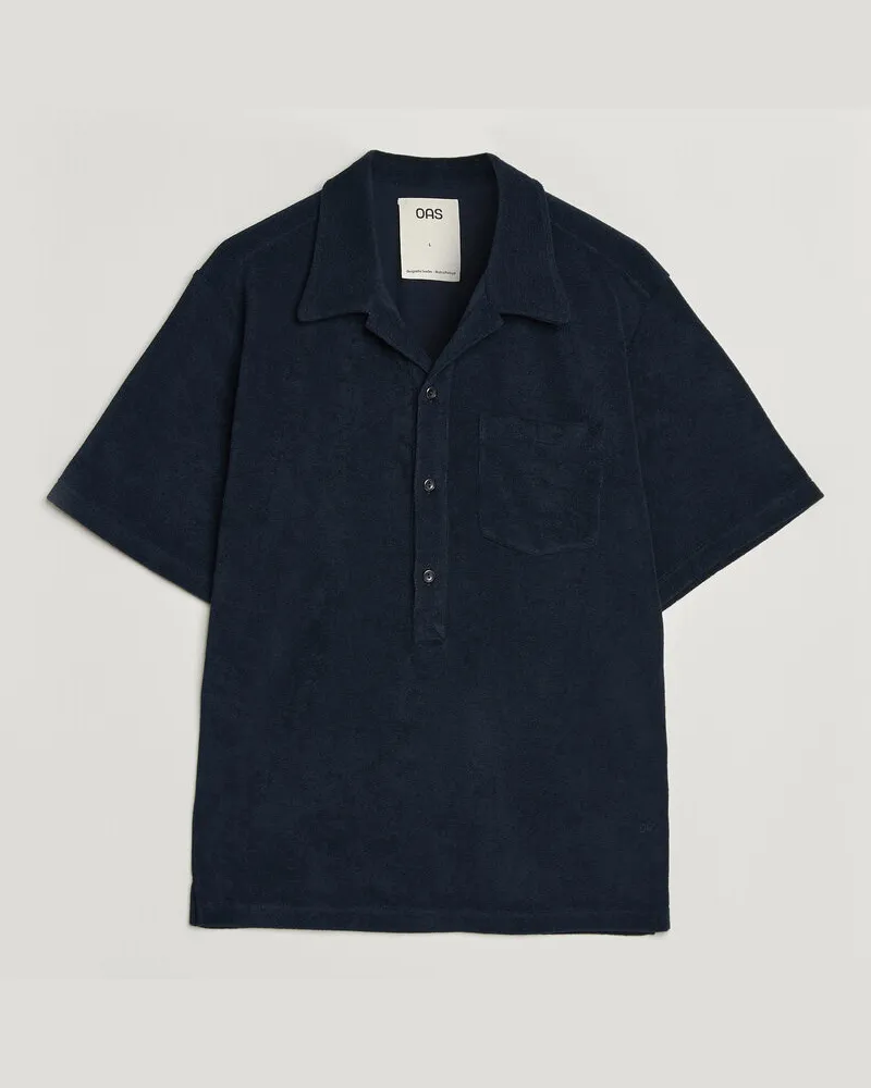 OAS Novo Regular Fit Terry Polo Dark Blue Blau