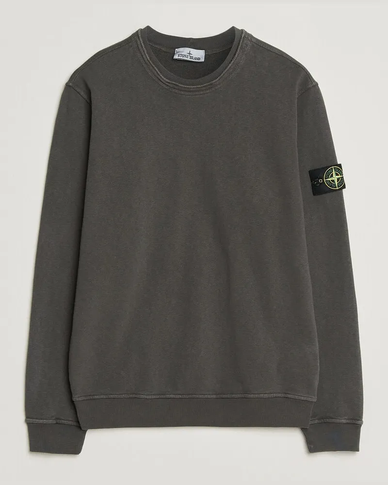 Stone Island Old Dyed Cotton Sweatshirt Charcoal Grau