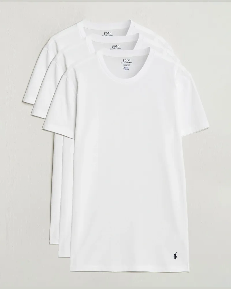 Ralph Lauren 3-Pack Crew Neck T-Shirt White Weiß