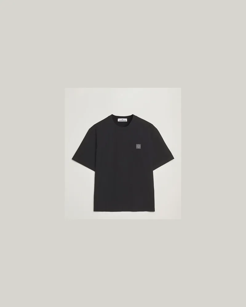 Stone Island Combed Organic Cotton T-Shirt Black Schwarz