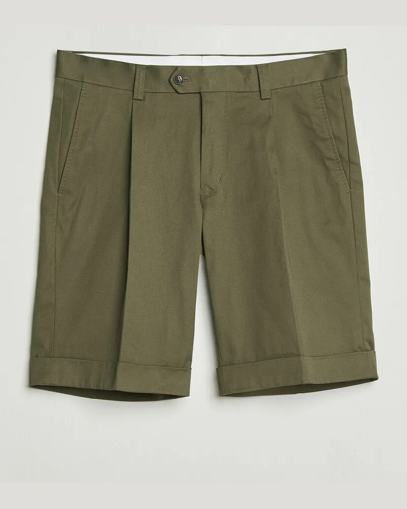 Tiger of Sweden Tenut Cotton Chino Shorts Kalamata Green Grün