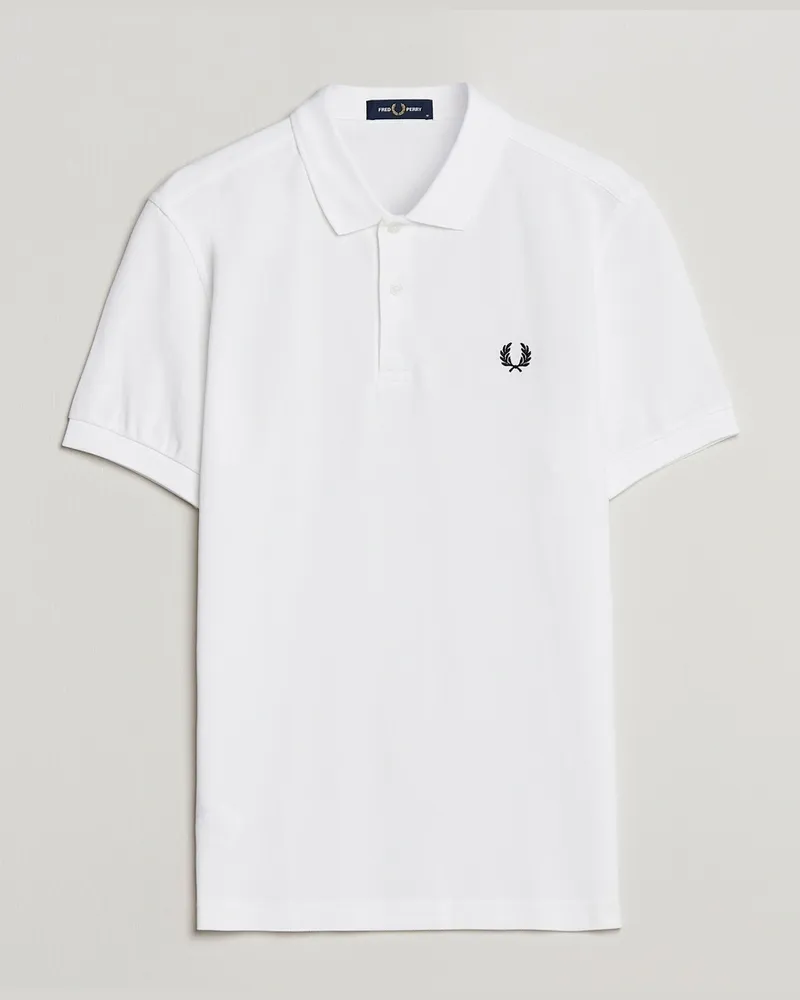 Fred Perry Plain Polo White Weiß