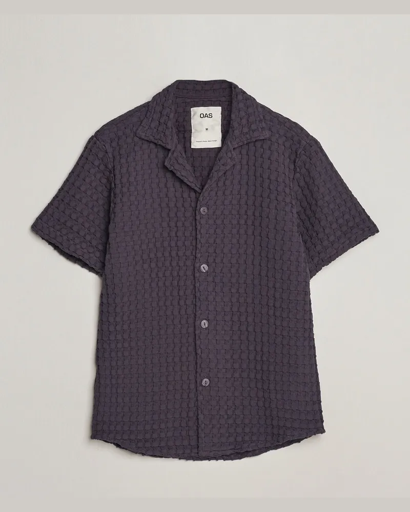 OAS Cuba Waffle Shirt Nearly Black Schwarz