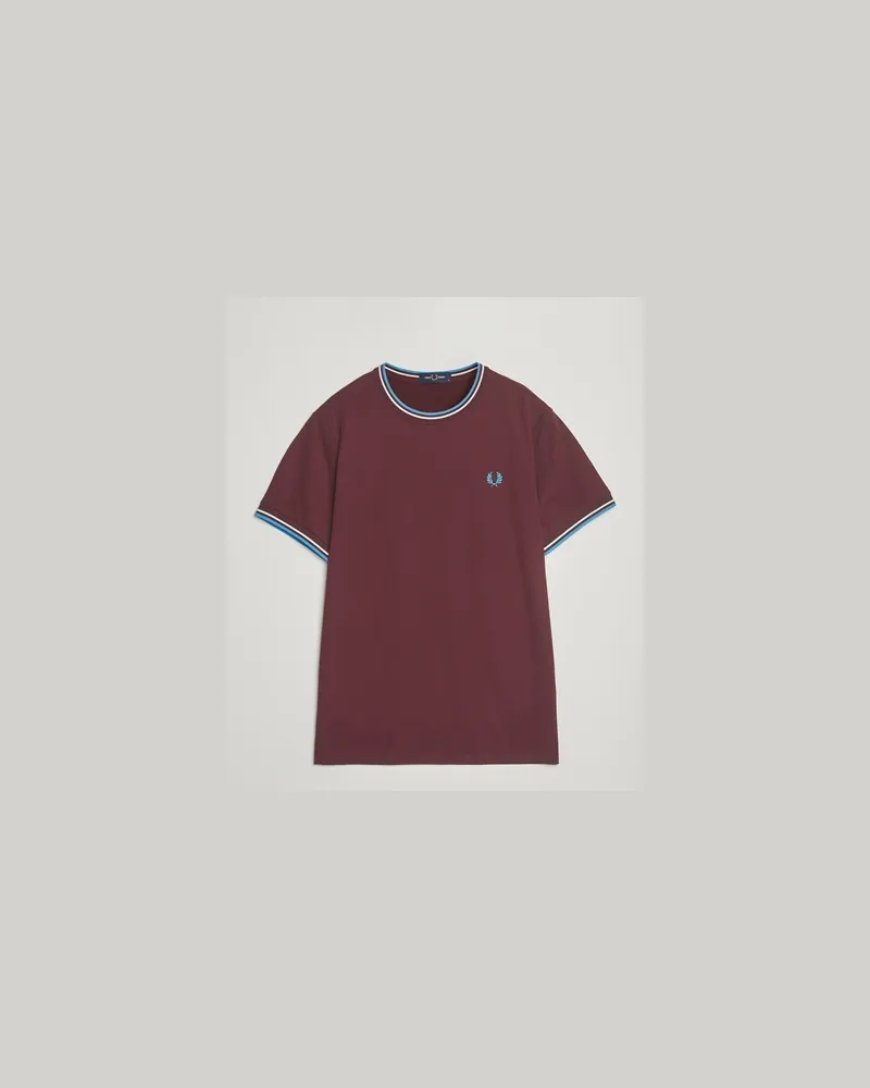 Fred Perry Twin Tipped T-Shirt Oxblood Rot