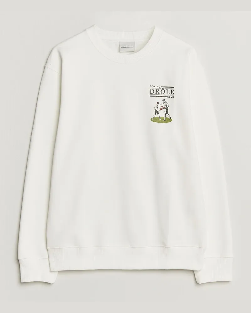 Drôle de Monsieur Boxers Sweatshirt Off White Weiß