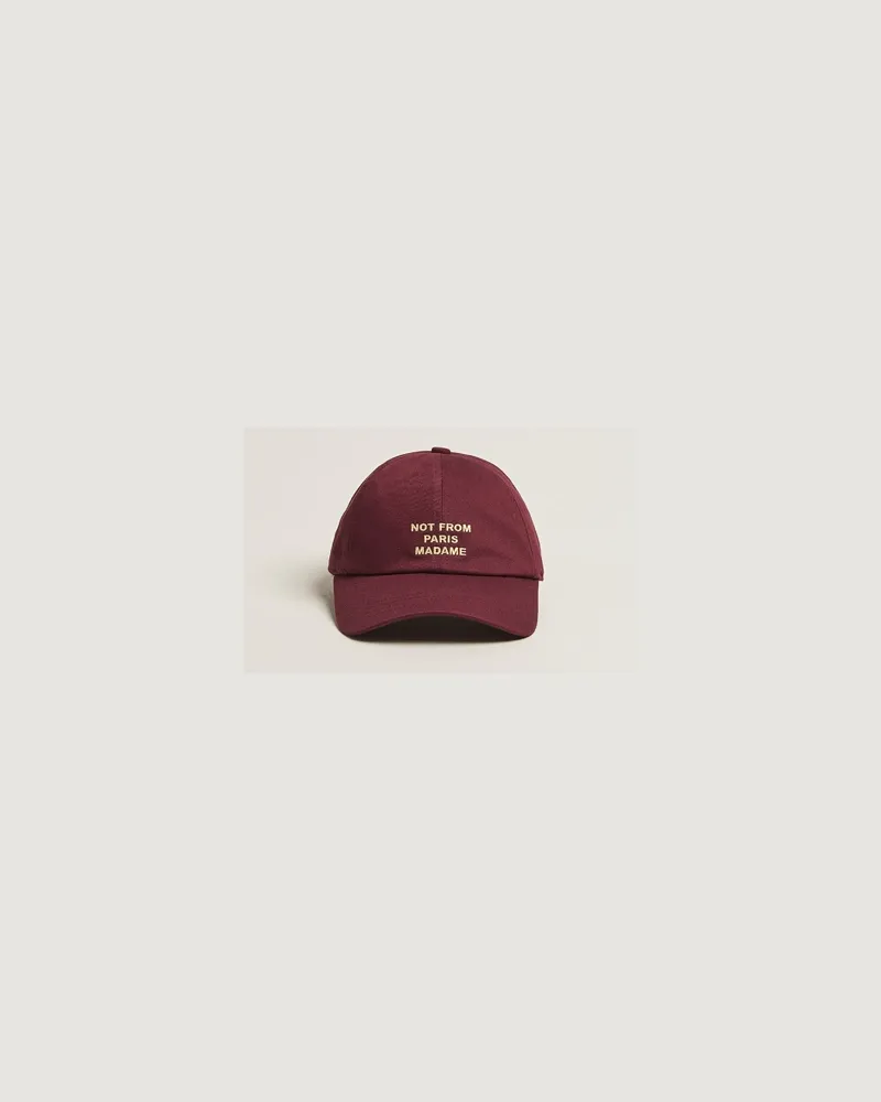 Drôle de Monsieur Slogan Baseball Cap Wine Rot
