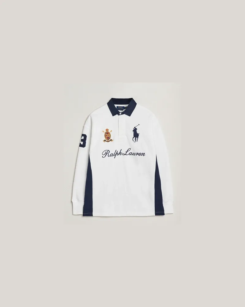 Ralph Lauren Big Pony Rugby Sweater White Weiß