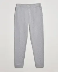 Sunspel Baumwoll Loopback Track Pants Grey Melange Grau