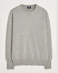 William Lockie Rob LambsWoll Crewneck Flannel Grau