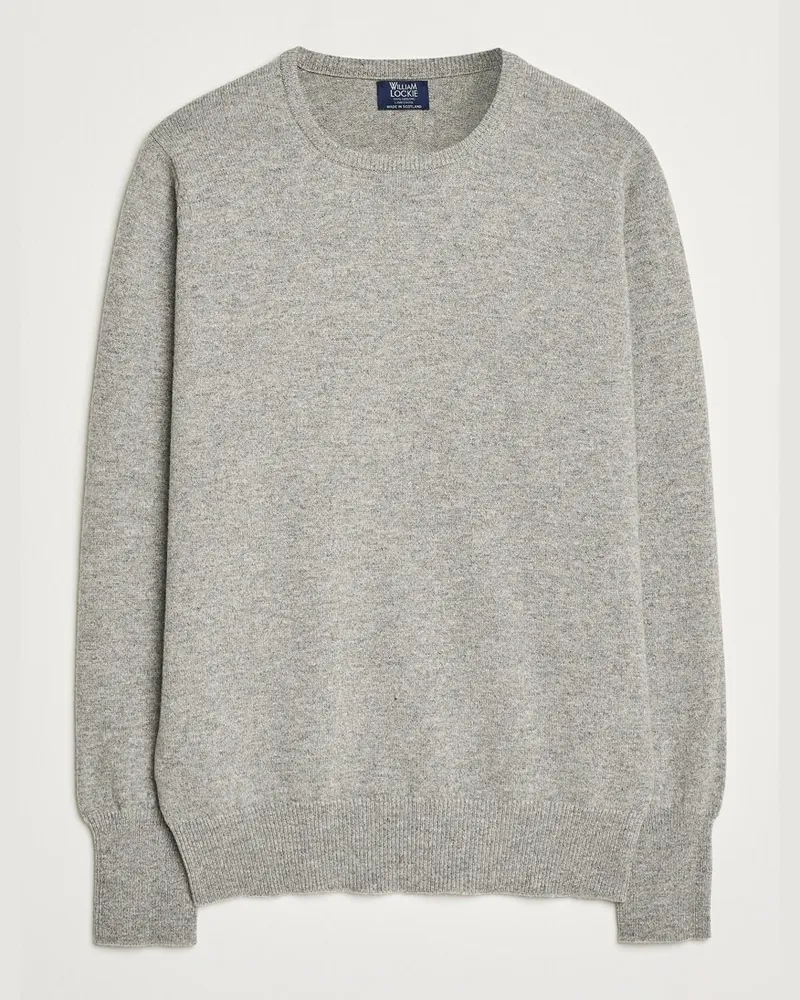 William Lockie Rob Lambswool Crewneck Flannel Grau