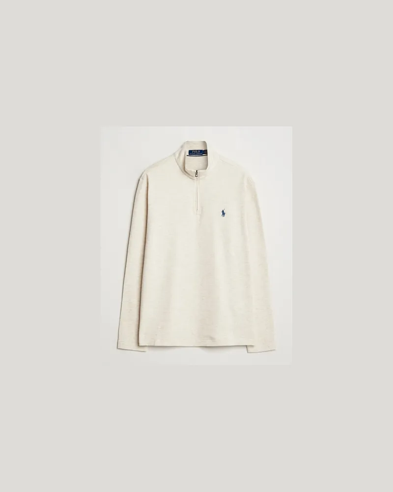 Ralph Lauren Cotton/Nylon Half Zip Chalk Heather Beige