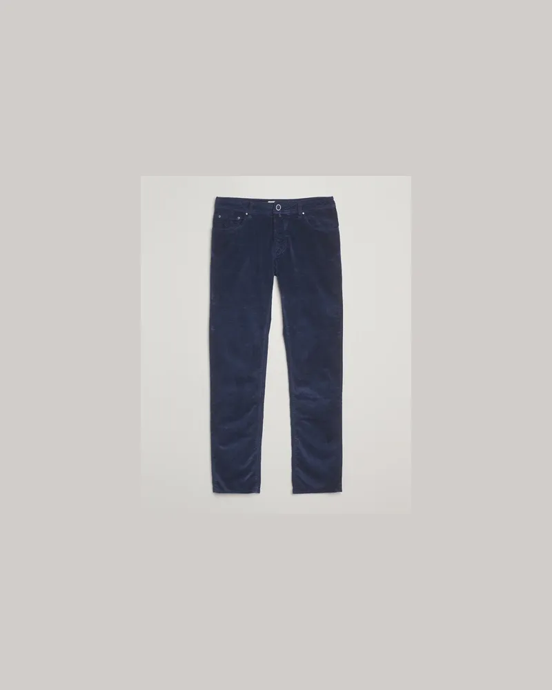 Jacob Cohën Bard 5-Pocket Medium Corduroy Trousers Dark Blue Blau