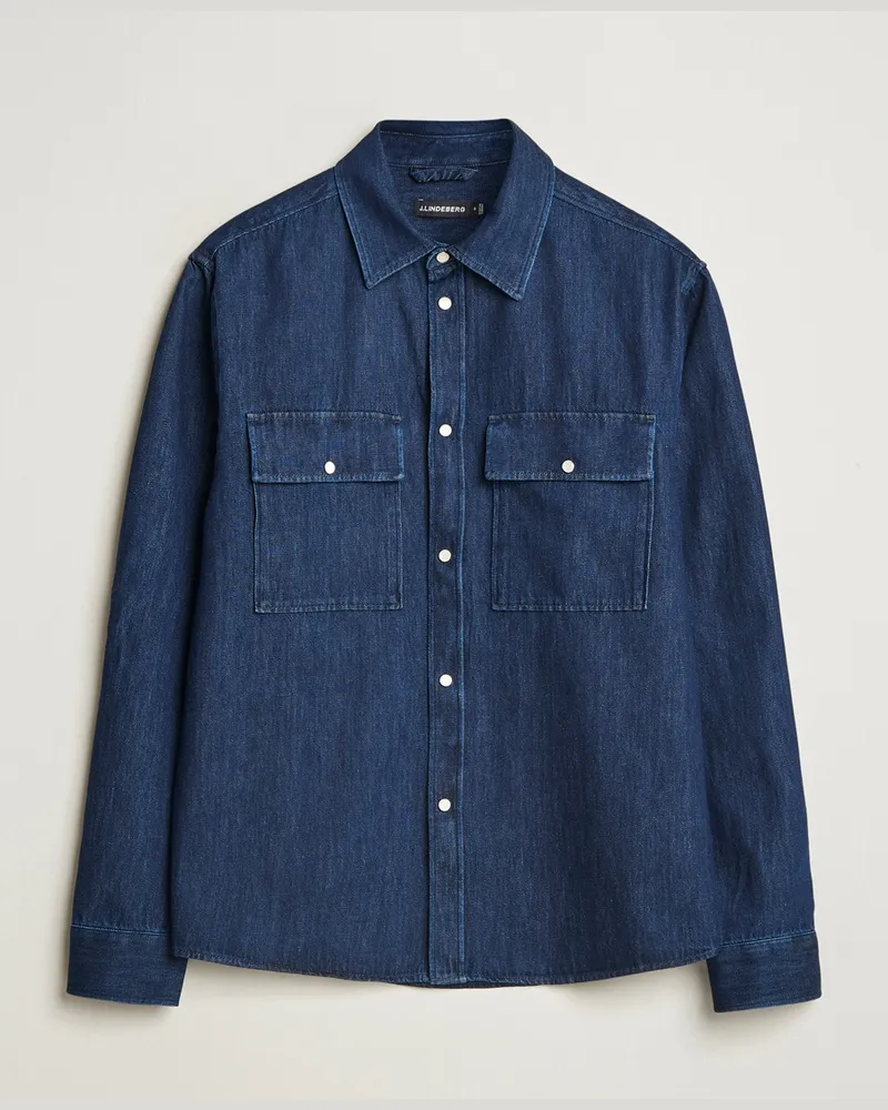 J.Lindeberg Finnigan Denim Shirt Navy Blau