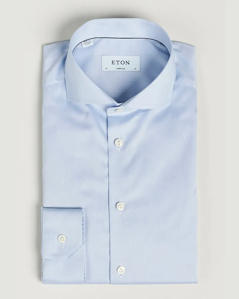 Eton Super Slim Fit Shirt Blue Blau