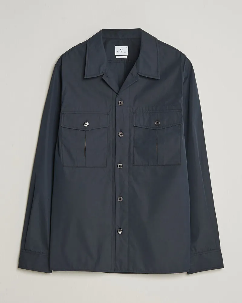Paul Smith Casual Cotton Overshirt Navy Blau