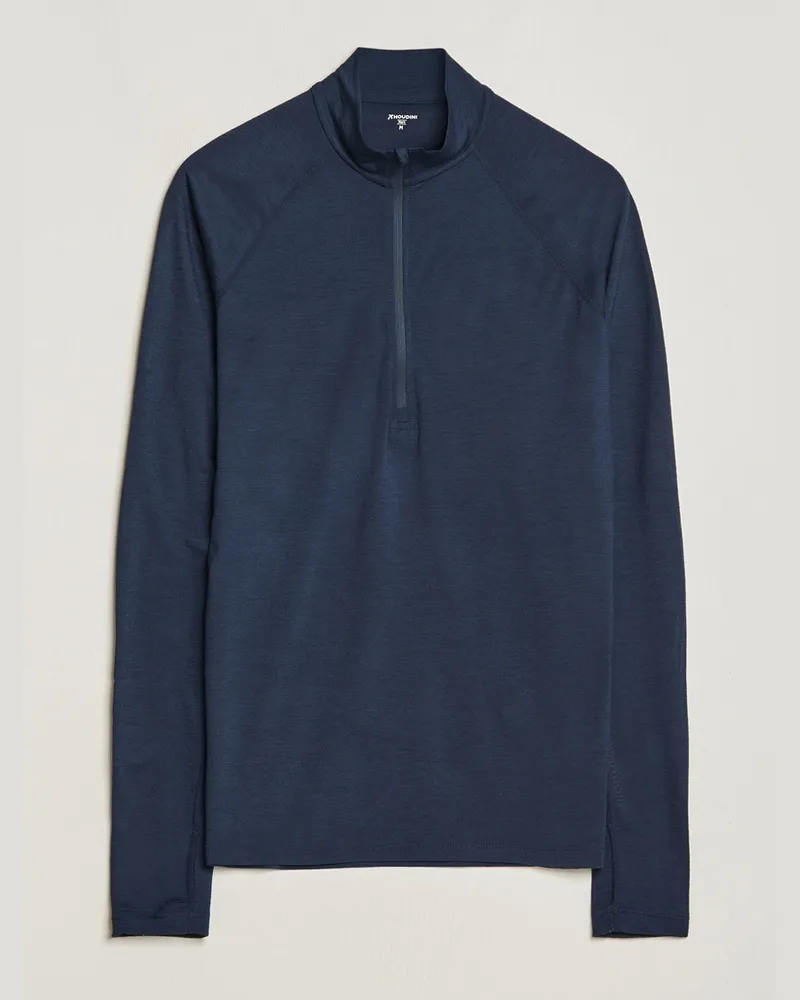 Houdini Desoli Merino Light Half Zip Blue Illusion Blau