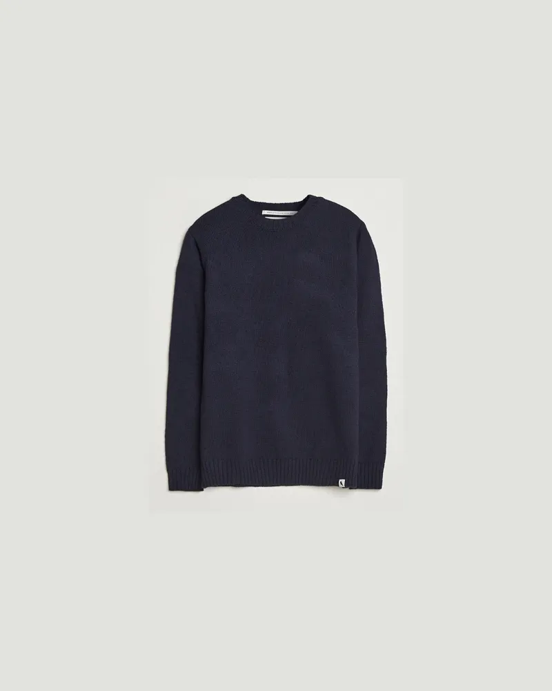 Peregrine Maker Stitch Merino Crew Navy Blau