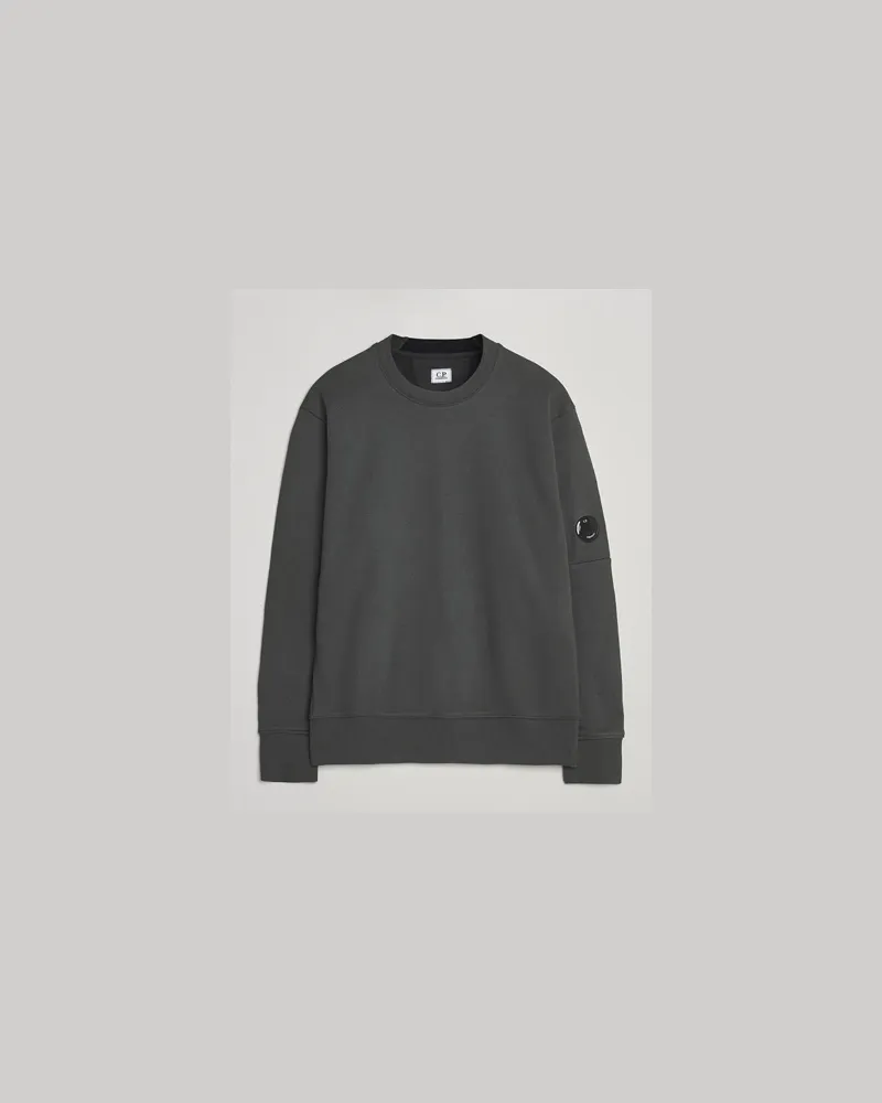 C.P. Company Diagonal Raised Fleece Lens Sweatshirt Grey Grau