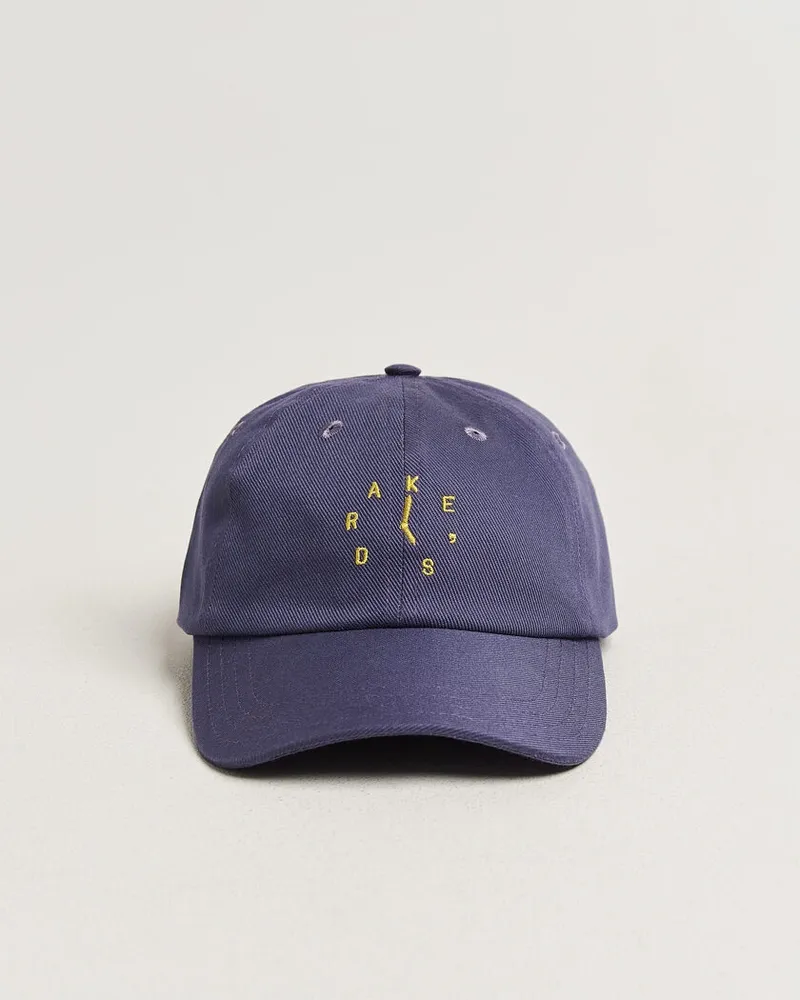 Drake's Clock Twill Baseball Cap Navy Blau