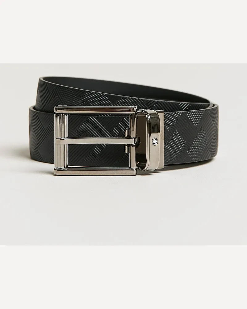 Montblanc Black 35 mm Leather Belt Black Schwarz