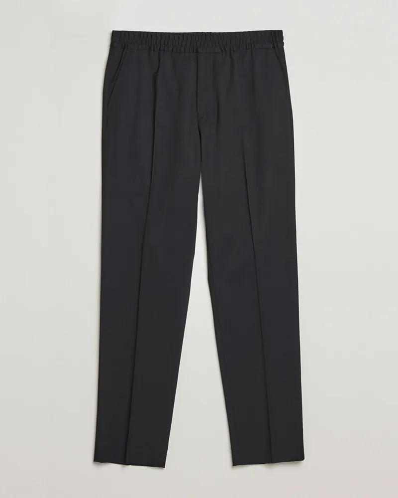 Filippa K Relaxed Terry Wool Trousers Black Schwarz