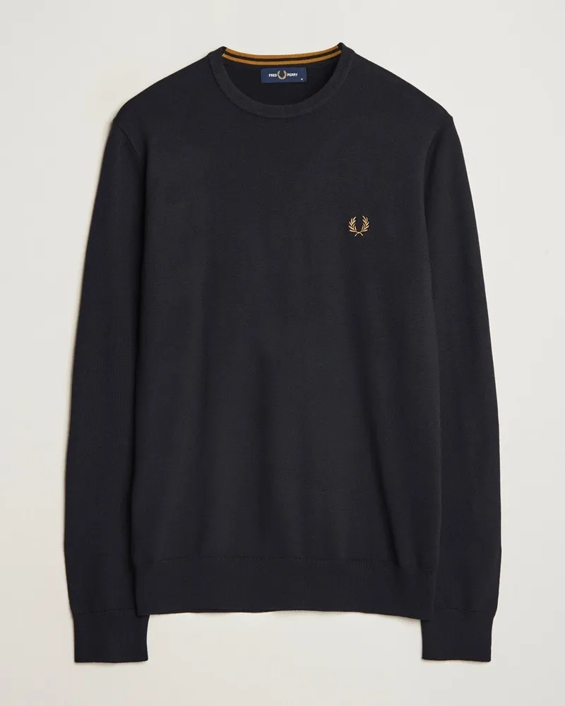 Fred Perry Classic Crew Neck Jumper Navy Blau