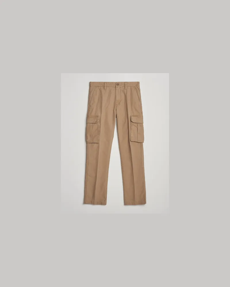 Gant Regular Fit Cotton Twill Cargo Pants Light Taupe Beige