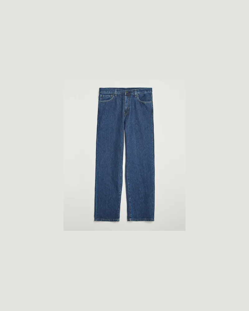 Carhartt WIP Aaron Pant Smith Denim Stone Wash Blau