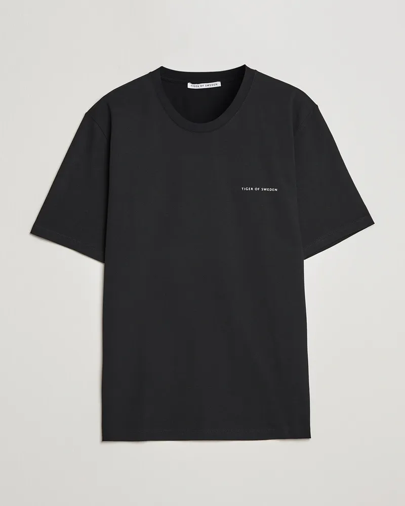 Tiger of Sweden Pro Cotton Logo Tee Black Schwarz