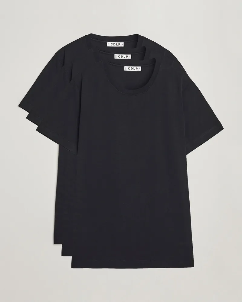 CDLP 3-Pack Midweight T-Shirt Black Schwarz