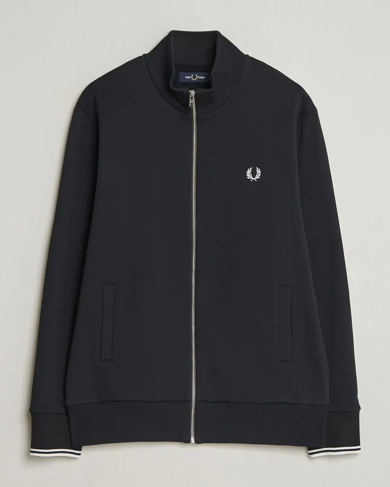 Fred Perry Full Zip Sweatshirt Black Schwarz