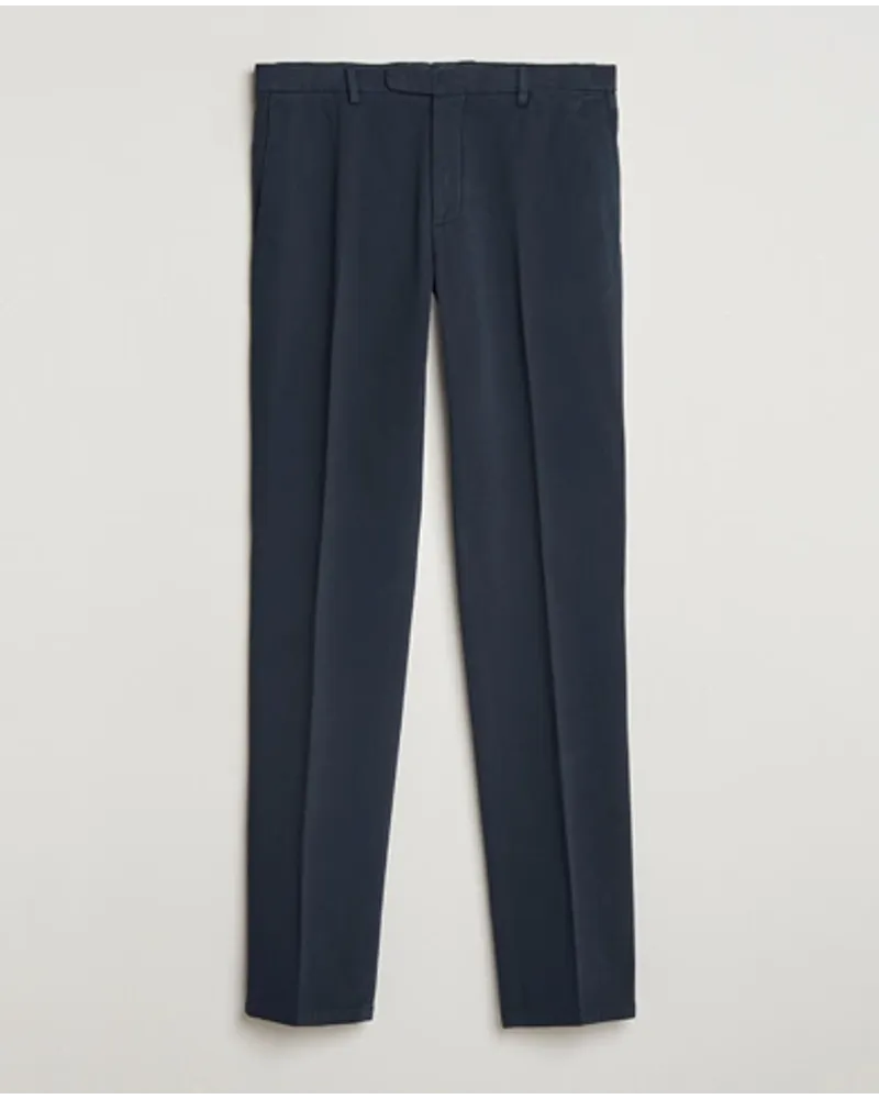 Boglioli Baumwoll Twill Trousers Navy Blau