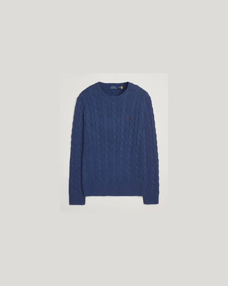 Ralph Lauren Cotton Cable Pullover Light Navy Blau