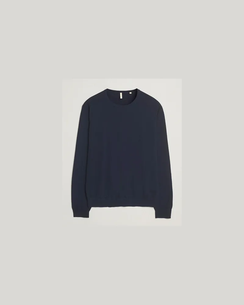 Sunflower Merino Crew Neck Navy Blau