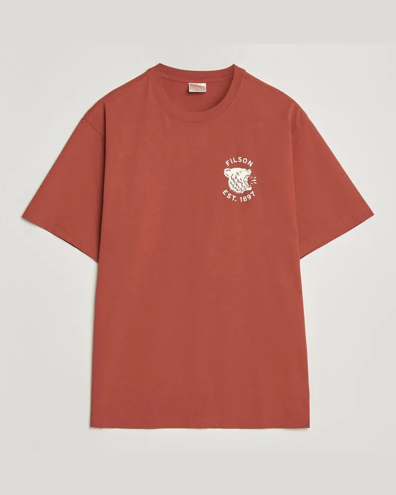 Filson Bear Graphic T-Shirt Chili Oil Rot