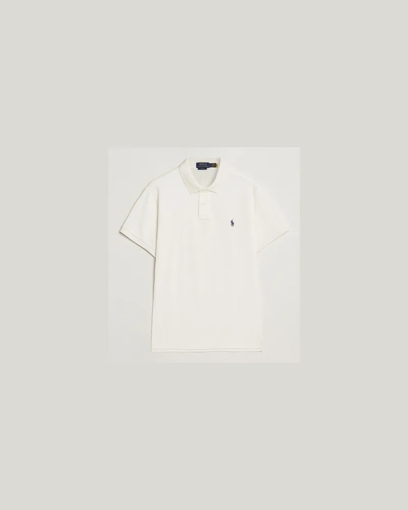 Ralph Lauren Slim Fit Polo Pale Cream Weiß