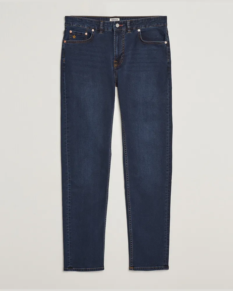 Morris James Satin Jeans One Year Wash Blau