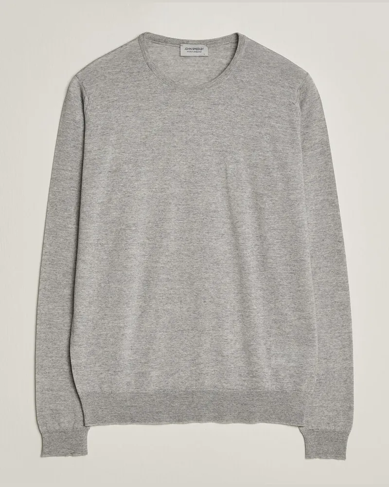 John Smedley Lundy Extra Fine Merino Crew Neck Nimbus Grey Grau