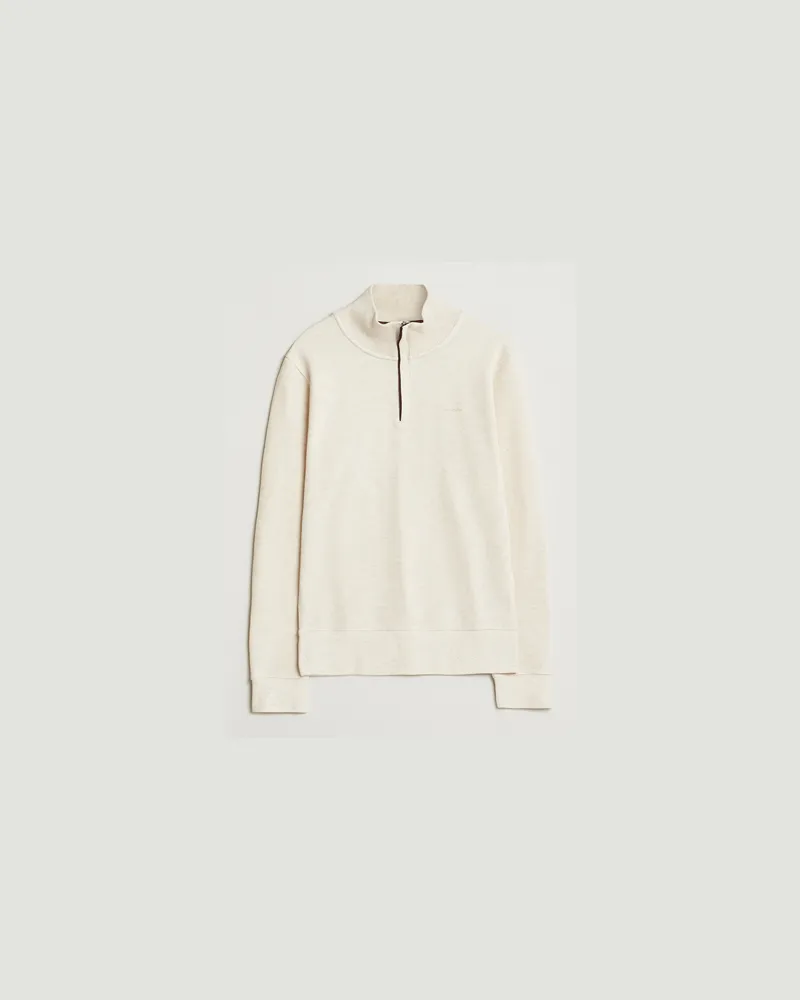Gant Sacker Rib Half Zip Cream Weiß