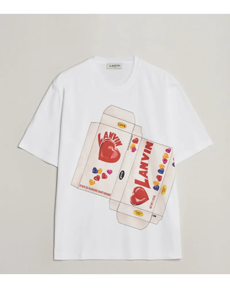 Lanvin Bonbon Printed T-Shirt Optic White Weiß